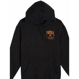NEW TROLL CO. men's winged roller hoodie in black
